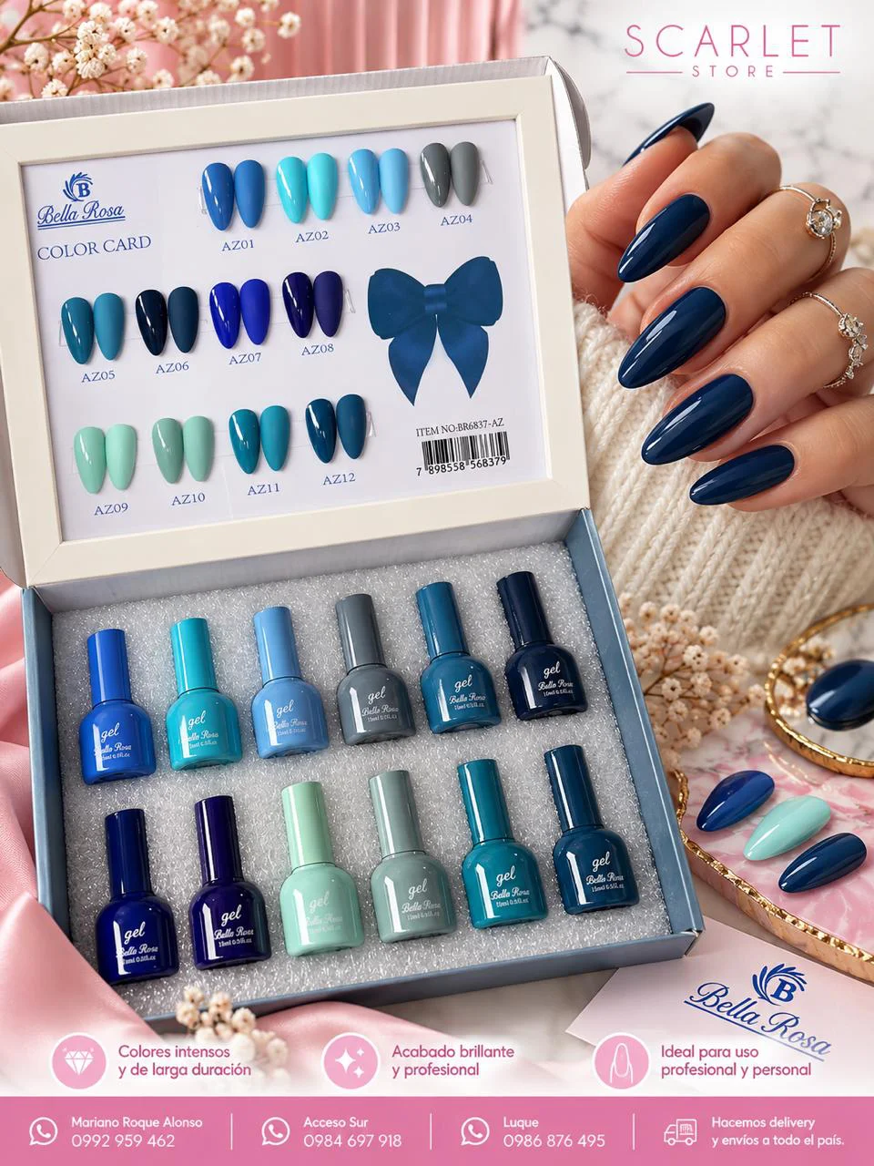 BELLA ROSA SET AZULES 12PCS