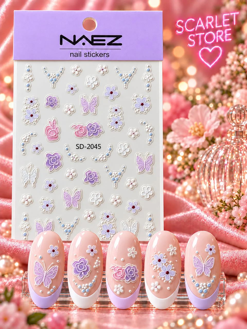 STICKERS FLORES ROSACEAS NAEZ