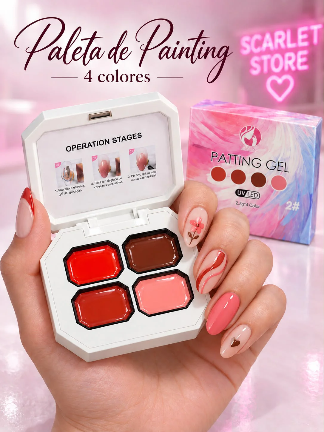 PATTING GEL 4 COLORES