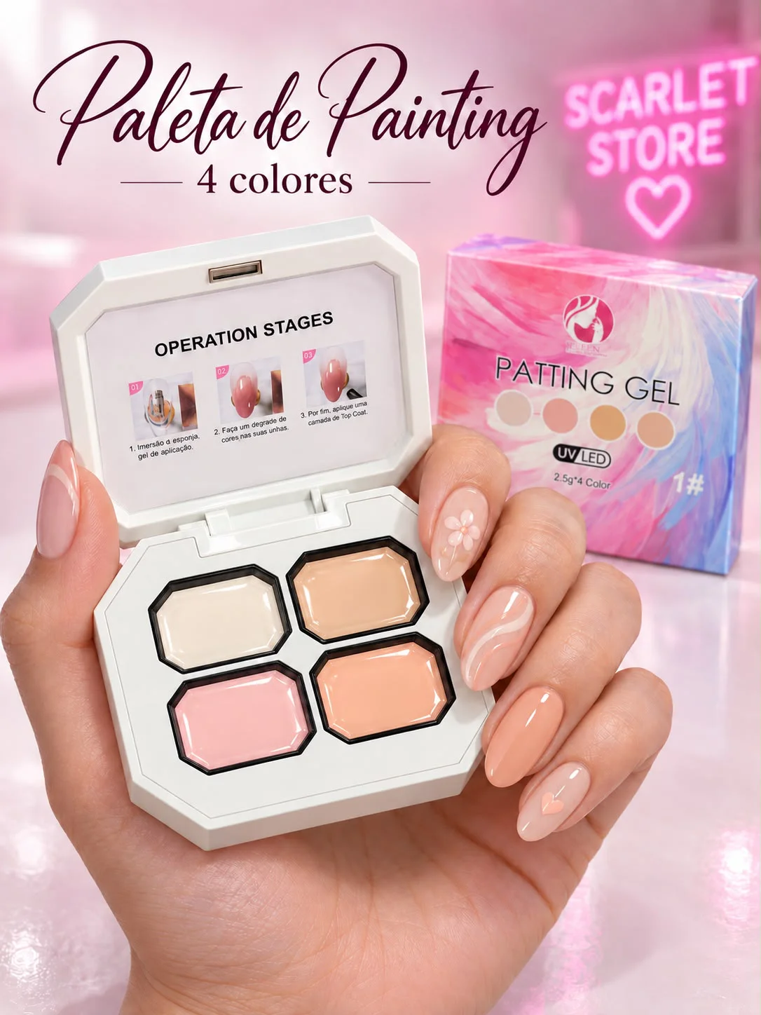 PATTING GEL 4 COLORES