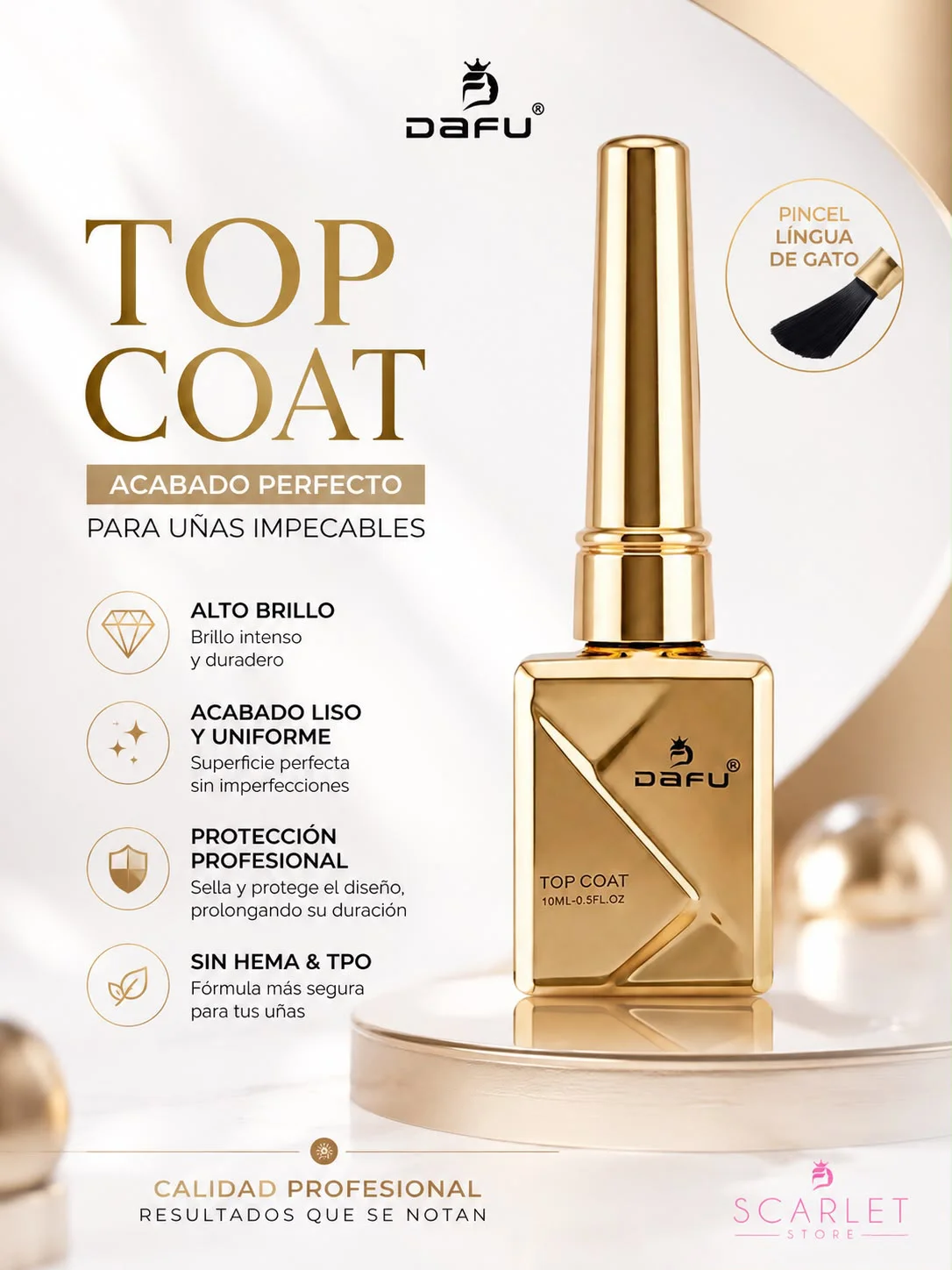 TOP COAT DORADO DAFU 12ML